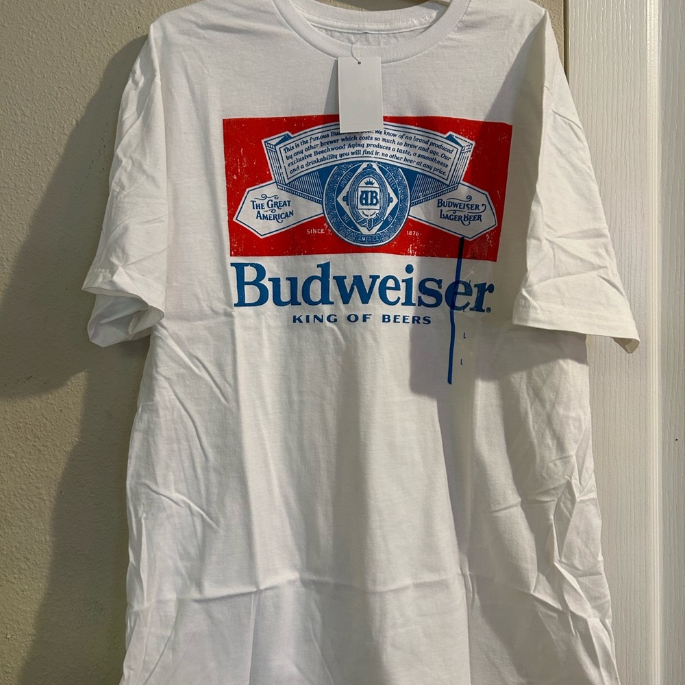 Budweiser White T-Shirt for Men